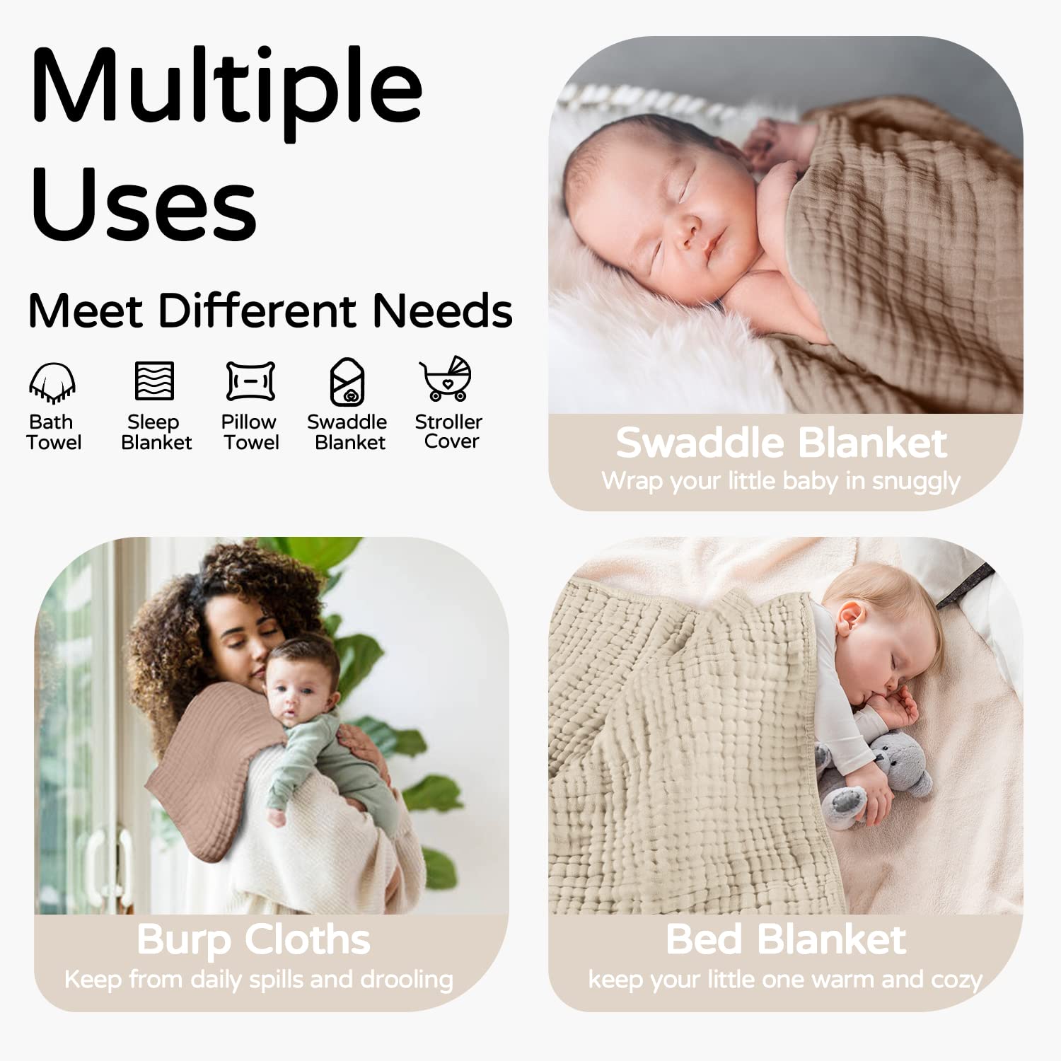 Musselin-Babyhandtücher mit Ka – Baby Clothing Essentials Bewertung und Preis